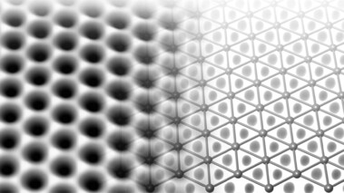 Grafische Darstellung einer Gitterstruktur mit hexagonalen und dreieckigen Mustern, farblich differenziert.